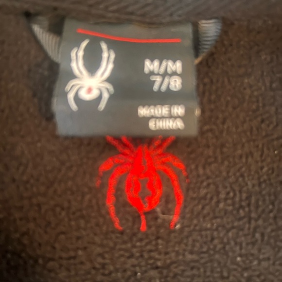 Spider Black Full-Zip Fleece Jacket Kids 7-8 - Picture 8 of 9